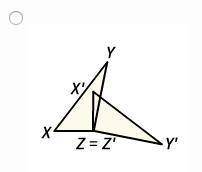 Identify the image of ∆XYZ for a composition of a 30° rotation and a 330° rotation, both about point