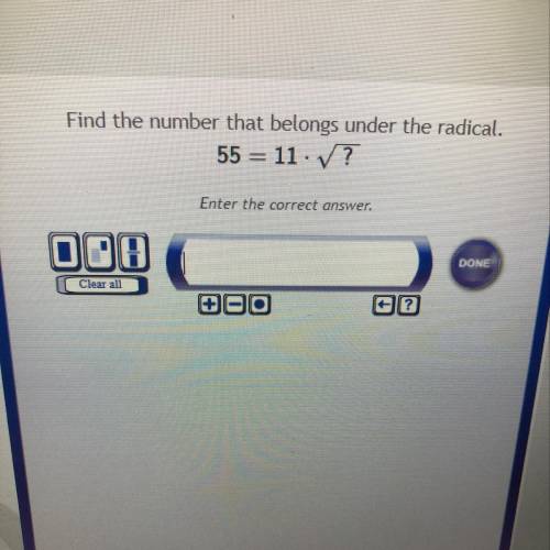 find the number that belongs under the radical.