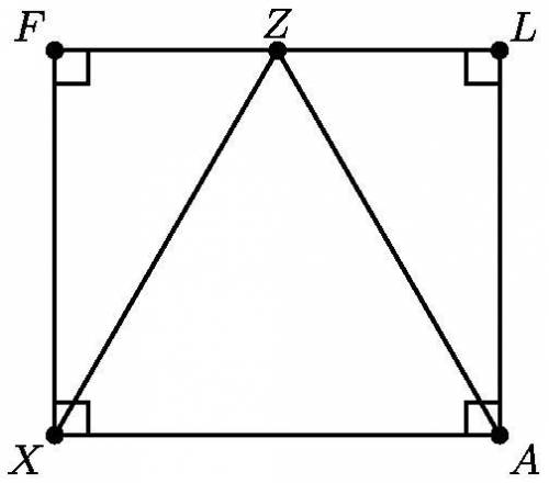 In the figure below, triangle ZAX is equilateral and has perimeter 30. What is the exact area of the