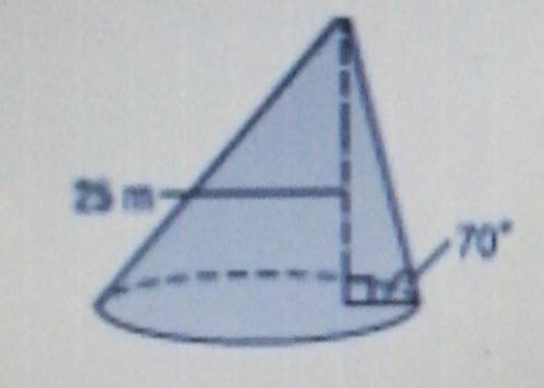 Find the volume of each cone. Round to thenearest tenth.