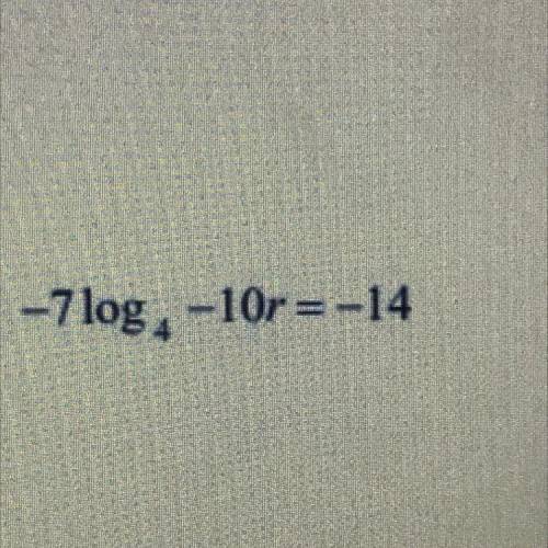 How would you solve this equation when -14-7=-7?