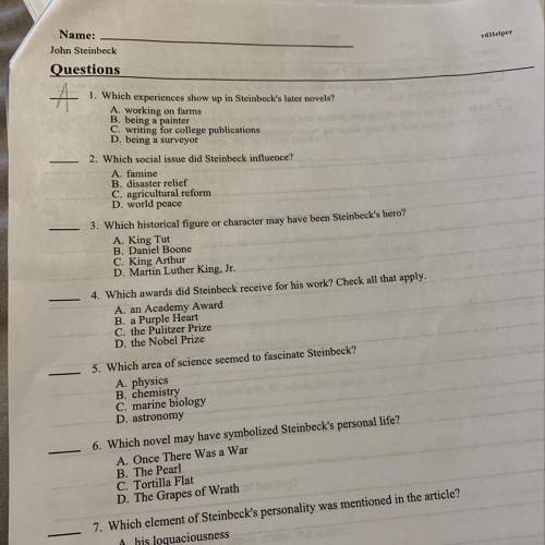What are the answers to these?
