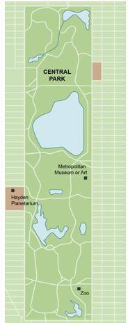 Let’s say the area of the map is 21 square inches. You want to make an enlarged map of Central Park