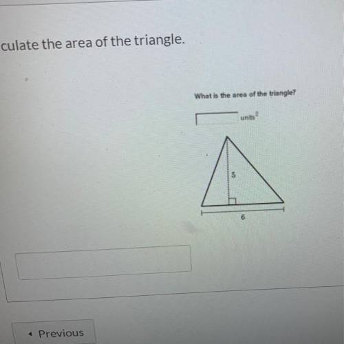 Calculate the area of the triangle. Please help!