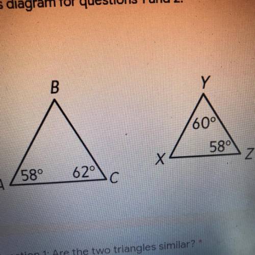 Are the two triangles similar?