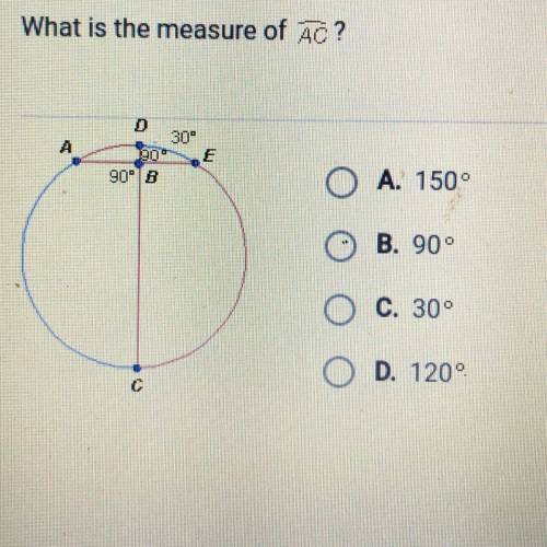 Help pleasee What is the measure of Ac?