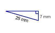 What is the length of the missing leg in this right triangle? A right triangle has a side with lengt