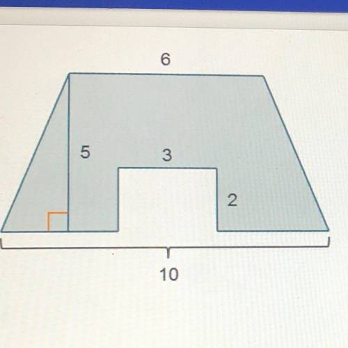 What is the area of the composite figure? units