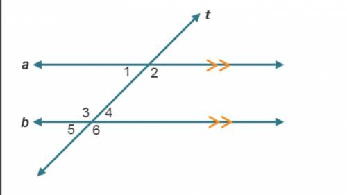 If m Angle 1 = 45°, which other angles have a measure of 45°? Check all that apply.Use the diagram t