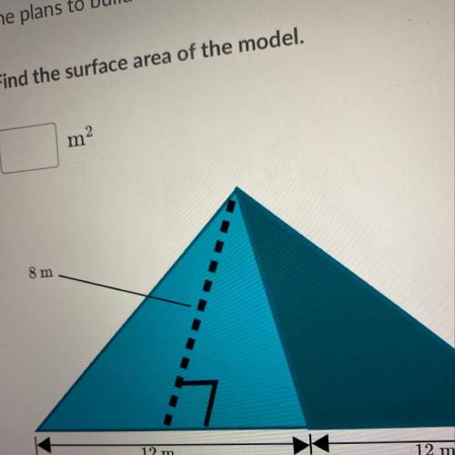 Find the surface area of the model