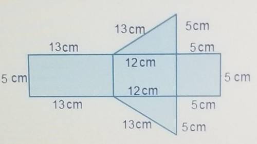 What is the surface area of the solid that this net can form?106 square centimeters150 square centim