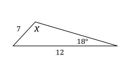 Use the Law of Sines and solve for x: a 112 b 33 c 29 d 32
