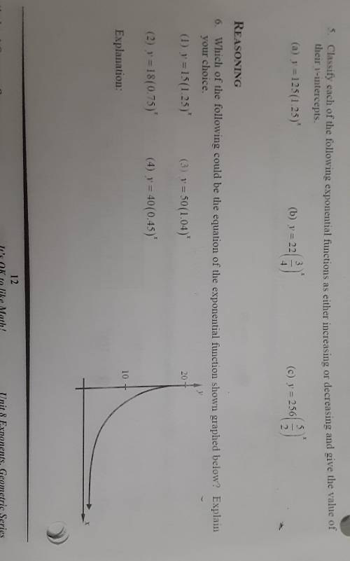 I could really us your help with these problems, I would a appreciate it if you could solve 5 and 6.