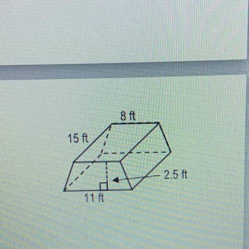 What is the volume of the isosceles trapezoidal prism?
