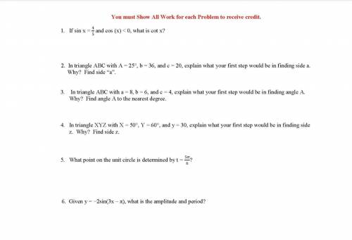 Help!! precalculus homework