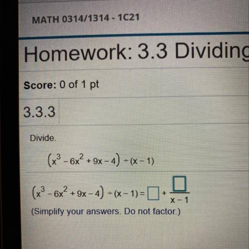 Divide by a polynomial containing more than one term, use the process of long division
