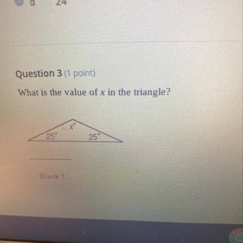 What is the value of x in the triangle? please help!