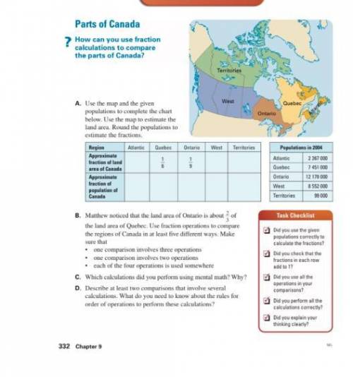 How Can You Use Fractions to compare the landmass of Canada. Please answer