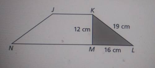 Seraphina says that angle KLM is a right triangle. Is she correct? Explain.
