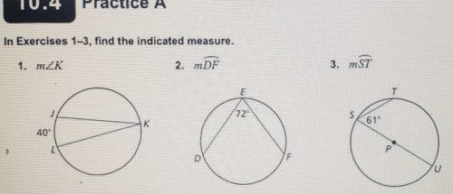 In Exercises 1-3, find the indicated measure.3. mSTNeed help on question 3