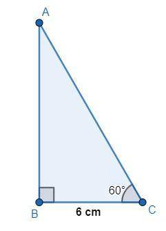 What is the area of Triangle BCD to the nearest tenth of a square centimeter? Use special right tria