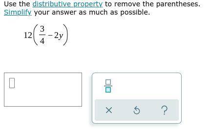 Use the distributive property to remove the parentheses. Simplify your answer as much as possible.