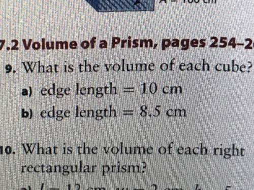 EASY QUESTION Focus on question 9 Topic: Volume