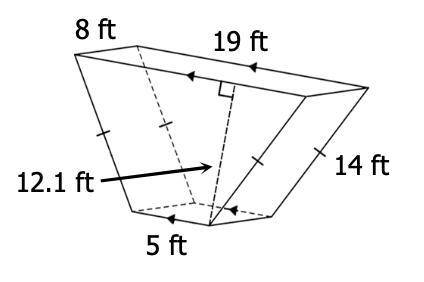 Find the surface area of the trapezoidal prism. * PLEASE HELP I REALLY NEED TO PASS THIS>>