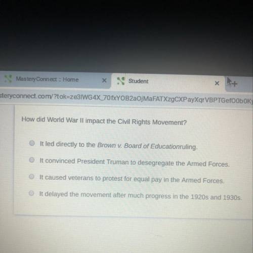 How did World War II impact the civil rights movement