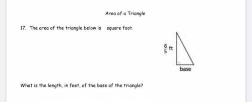 What is the length in feet of the base of the triangle?