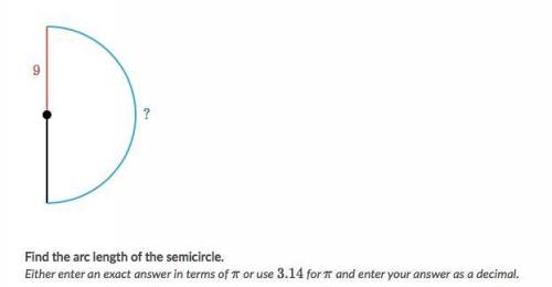 Find the arc length of a semicircle
