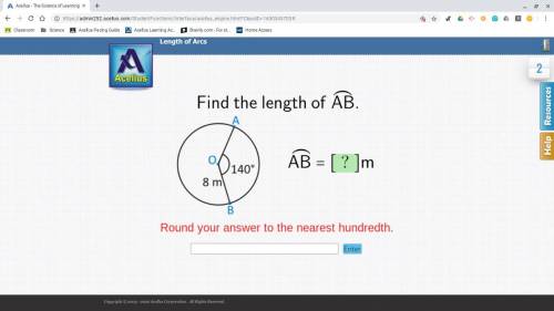 Find the length of ab round to the nearest hundredth with 8 meters and 140 degrees