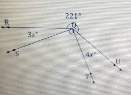 Write an equation for the angle relationship shown in the figure.