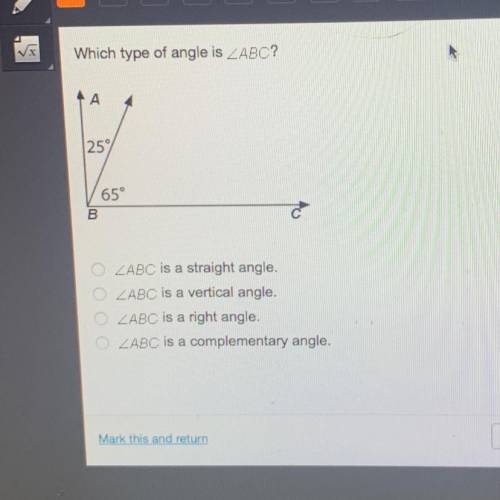 Which type of angle is ABC? help quick!