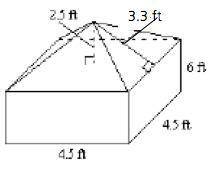 Find the surface area of the figure to the nearest whole number.