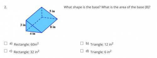 What is the area of the base