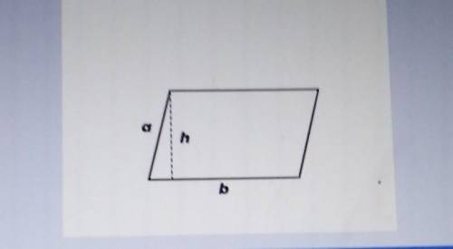 The parallelogram does not have right angles. Its area isless than ab.equal to ab.greater than ab.