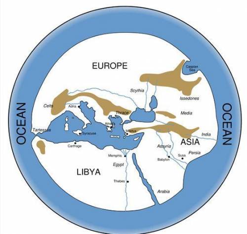 PLEASE HELP I REALLY NEED ASAP Use the map below, based on a map from the sixth century BCE, to answ