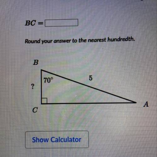 BC= Round your answer to the nearest hundredth.