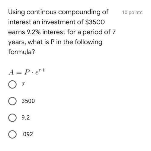Please help on this test question is on image