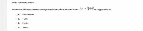 HELPPPPP What is the difference between the right-hand limit and the left-hand limit of as x approac