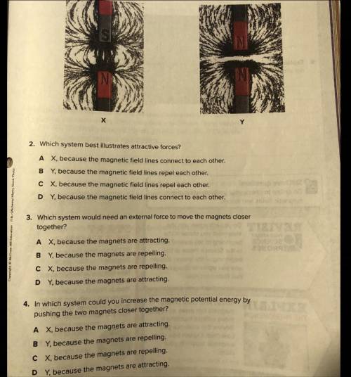 Answer questions using the two magnetic field models (will mark brainliest)