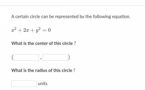 What is the center and radius of this circle?