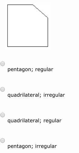 Identify the polygon and classify it as regular or irregular.