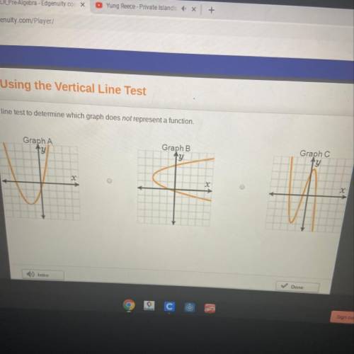 Use the vertical line test to determine which graph does not repela function
