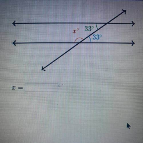 What does x equal in the diagram?