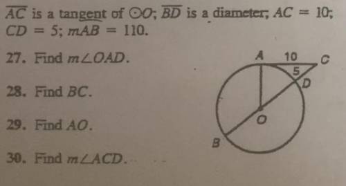 (TIMED) Find the measure of angle OAD?