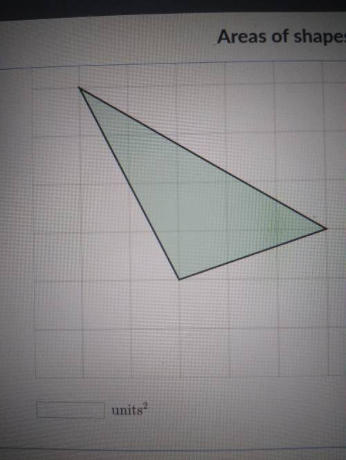 What is the area of the triangle below? Any help will be appreciated thank you