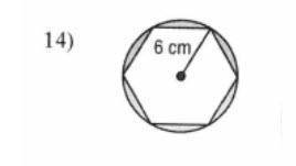 Find the area of the shaded region. Round your answer to the nearest tenth. Put the units on the ans