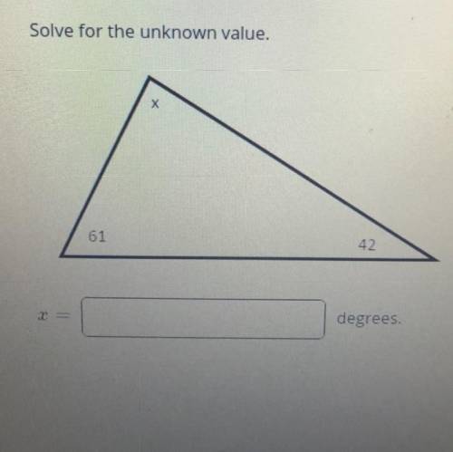 Solve for the unknown value.